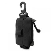 Utility EDC Pouch Bag, Tactical Keychain Coin Purse Molle Pouch Compact Accessories with Carabiner for Sport Hiking Camping
